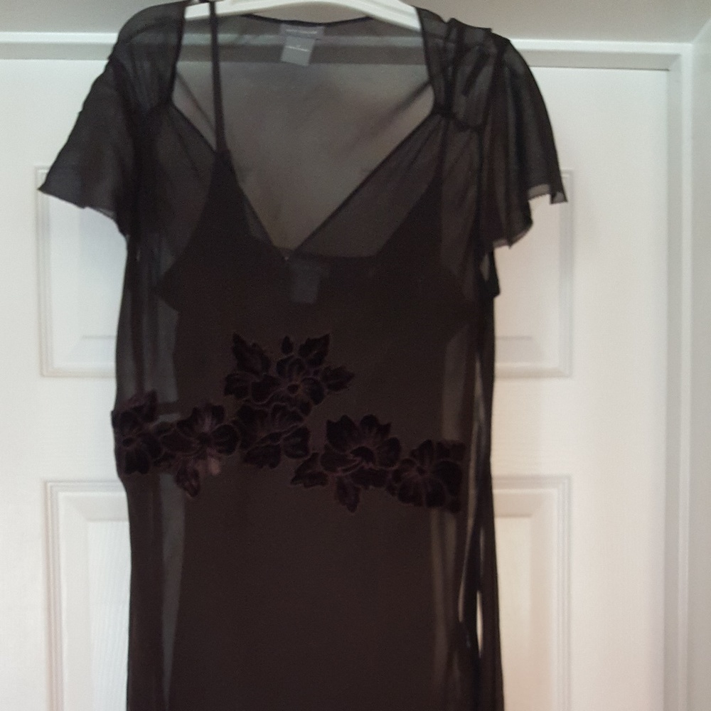 Ann Taylor brown embroidered camisol blouse